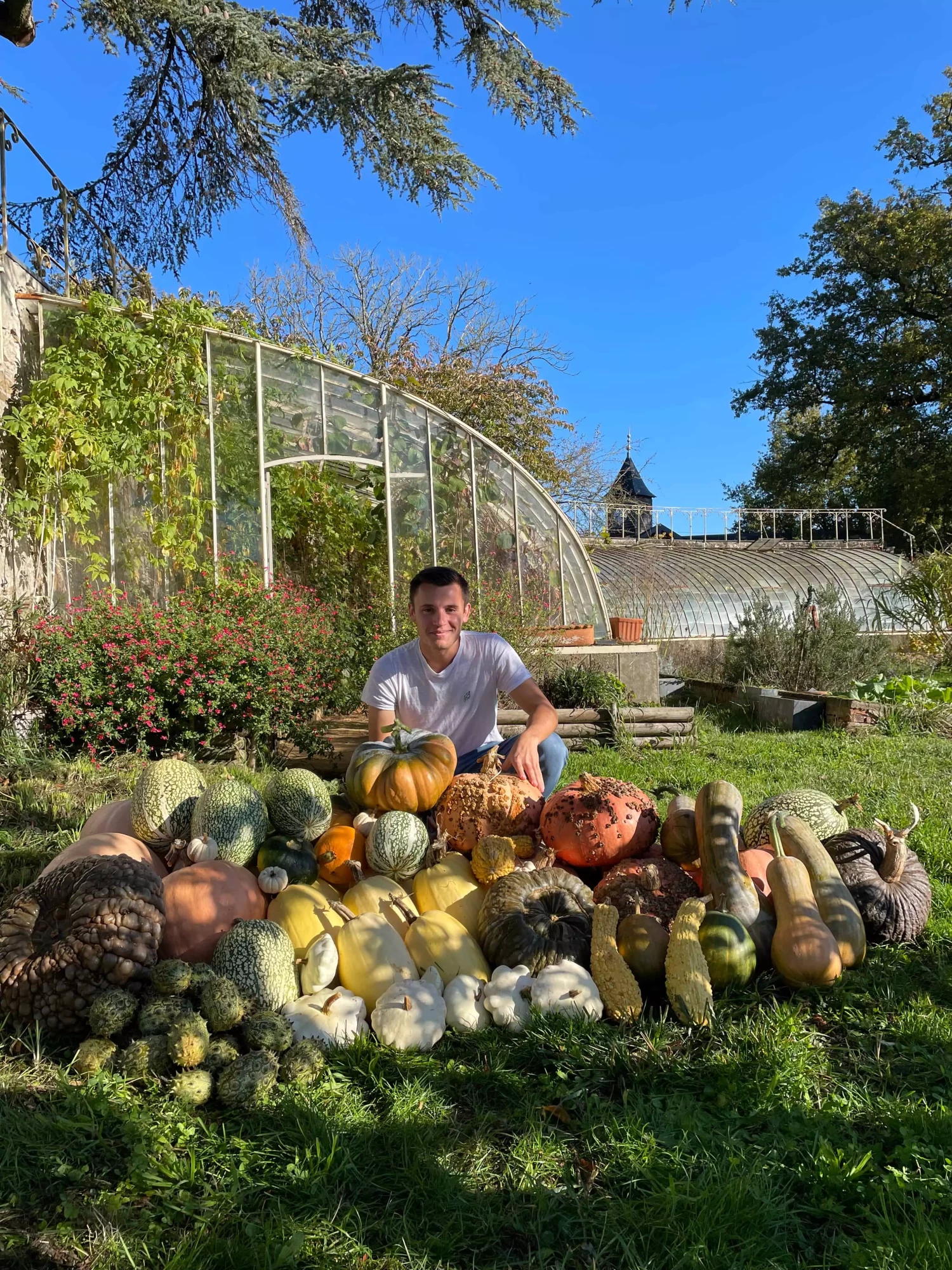 Visite de serre permaculture Ancenis Les Jardins de la Houssaye